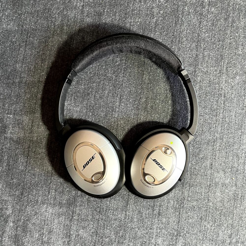 BOSE Quiet Comfort 15 Acoustic Noise Cancelling Headphones QC15 Needs Pads Works